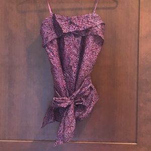 Purple Strapless Top w/ Waist Tie